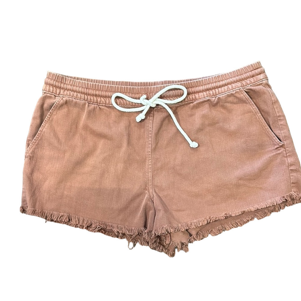 Aerie pull on denim shorts, large